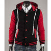 Mens Slim Fit Baseball Jacket Varsity Hoodies